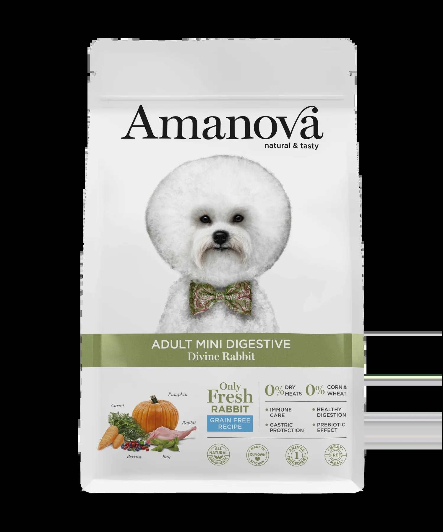 Amanova Grain Free Adult Mini Dog Digestive Divine Rabbit 