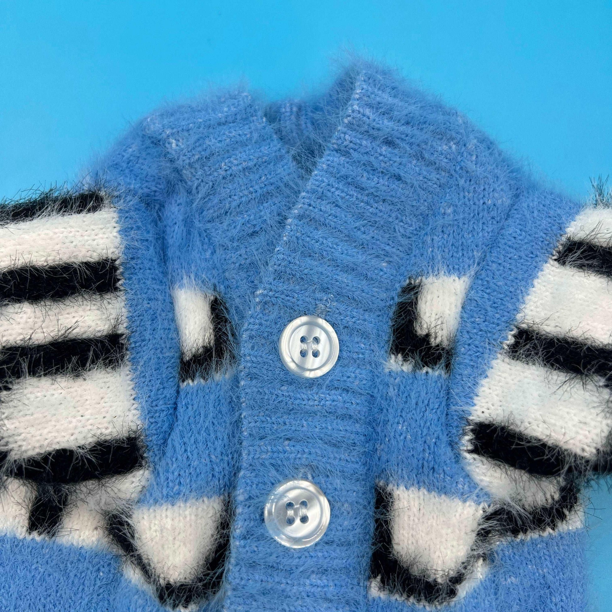 Miu Miu Blue Monogram Sweater - bearsupreme