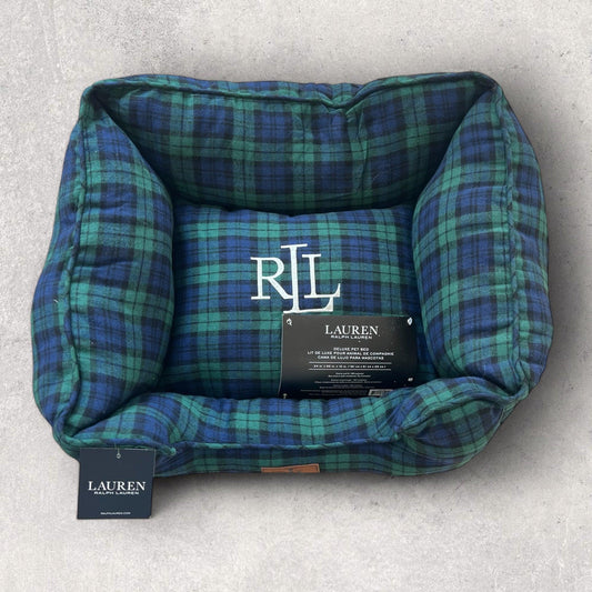 Ralph Lauren Home Tartan Blue Bed - bearsupreme