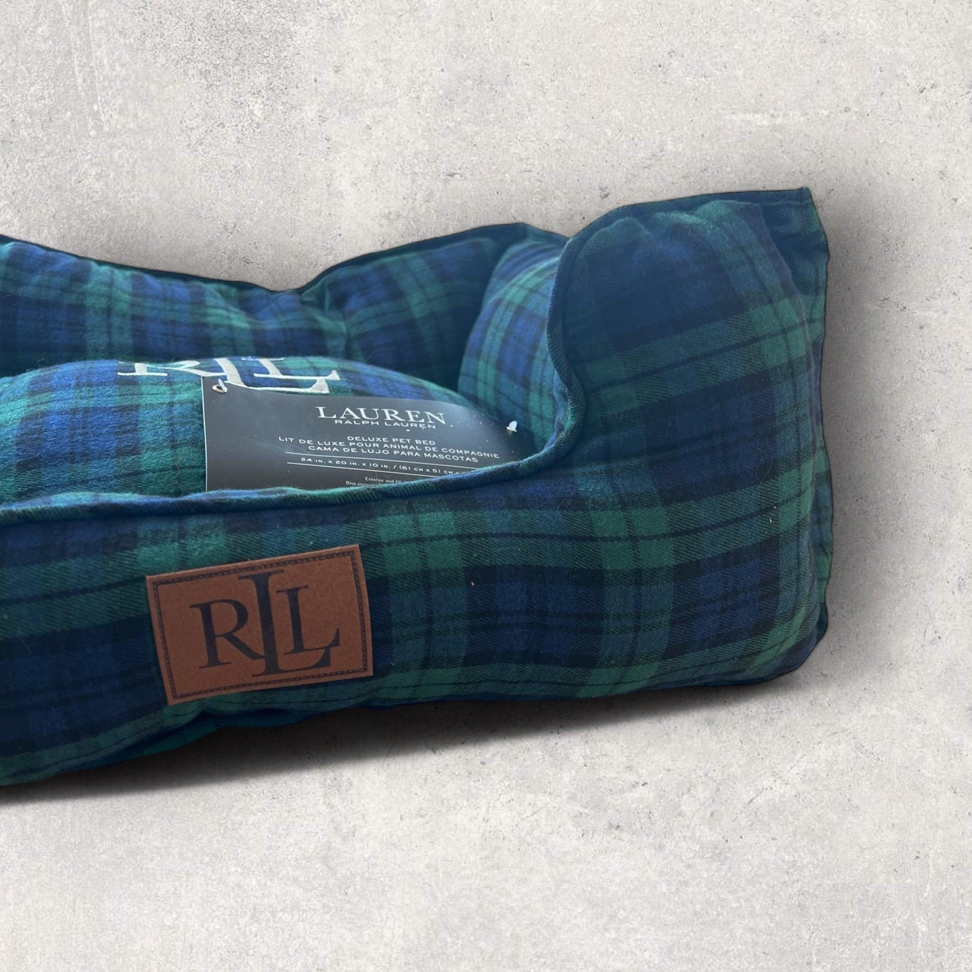 Ralph Lauren Home Tartan Blue Bed - bearsupreme