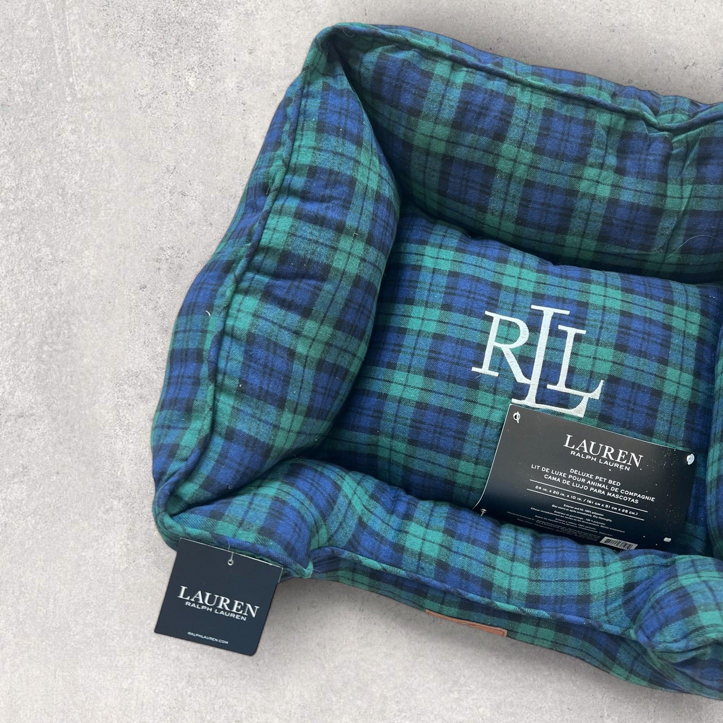 Ralph Lauren Home Tartan Blue Bed - bearsupreme