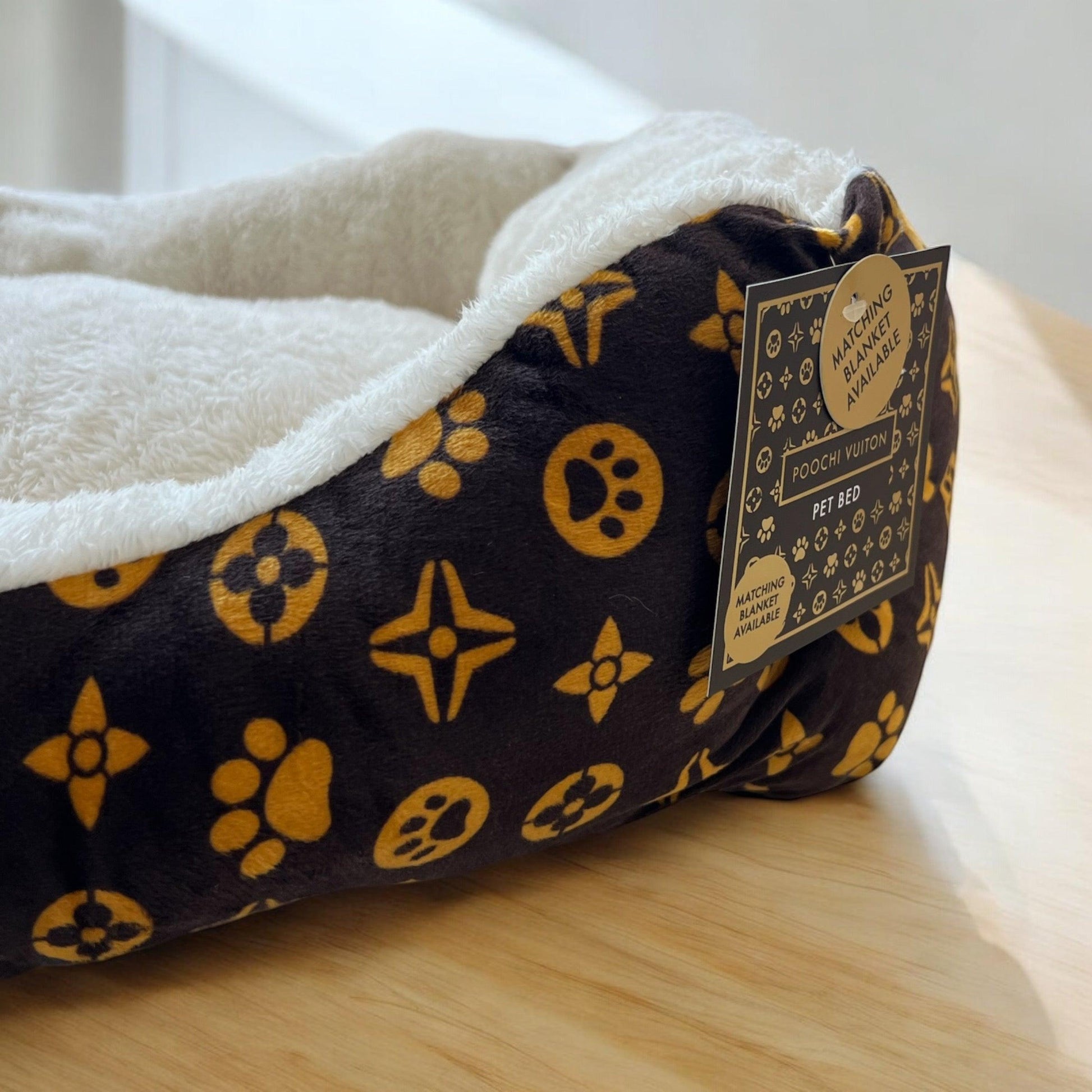 Poochi Vuiton Teddy bed for medium dog - bearsupreme