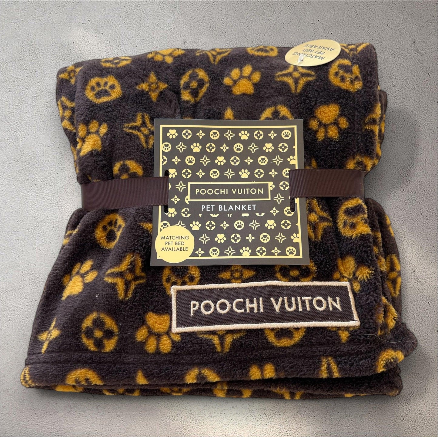 Poochi Vuiton Soft Pet Blanket - bearsupreme