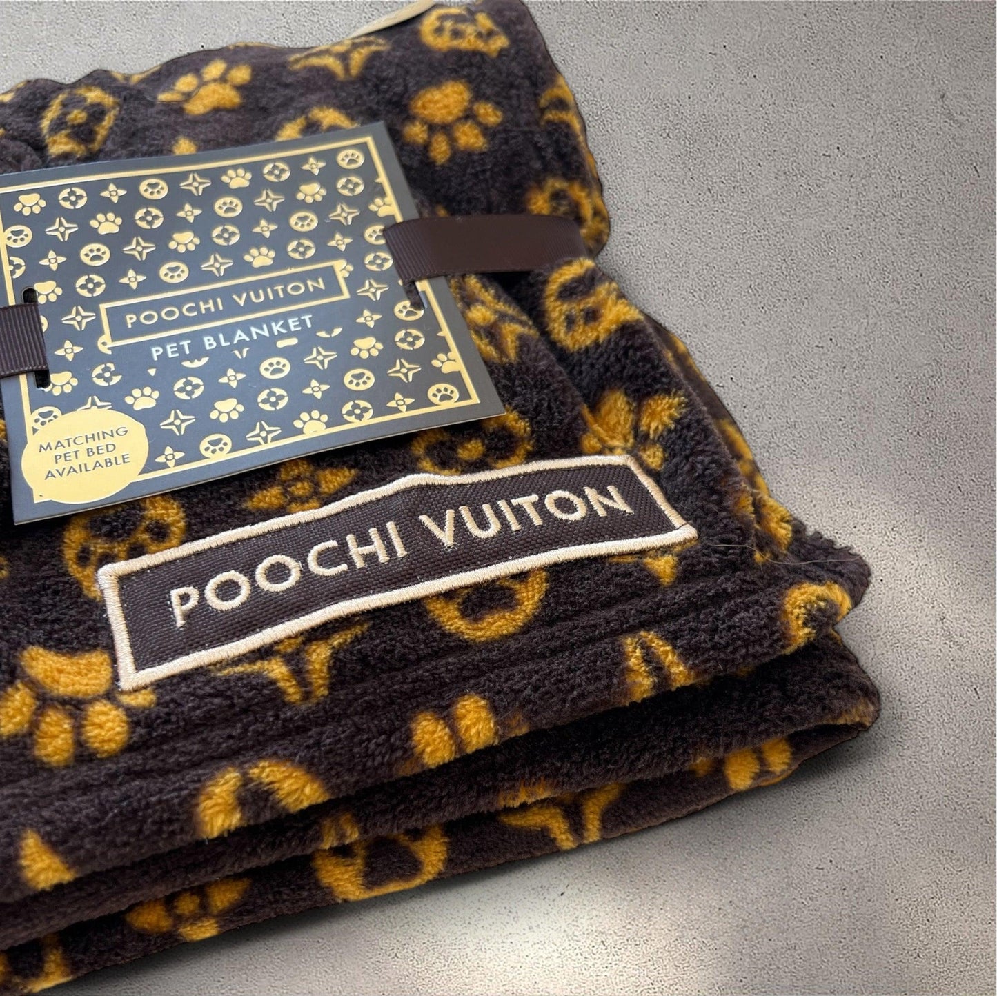 Poochi Vuiton Soft Pet Blanket - bearsupreme