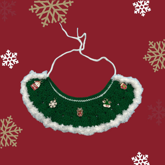 Xmas Crochet Neck piece Green - bearsupreme