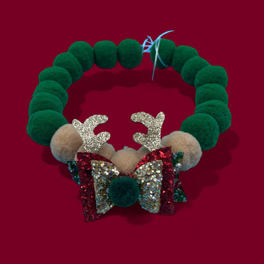 Rudolph the Reindeer pom pom Neck piece - bearsupreme