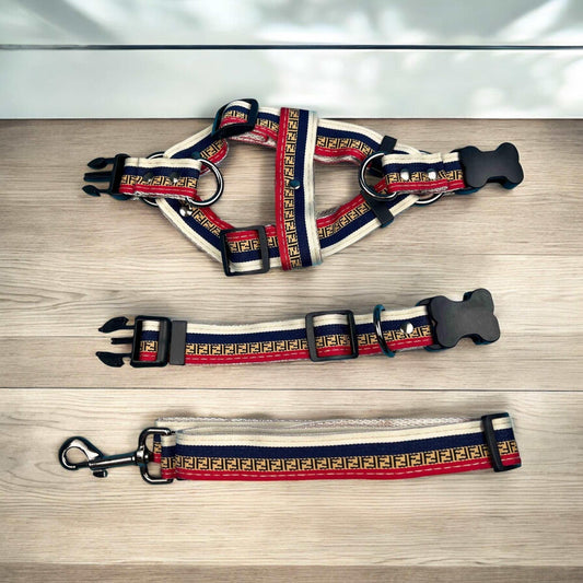 Furdi Stripe Harness & Lead Set - bearsupreme