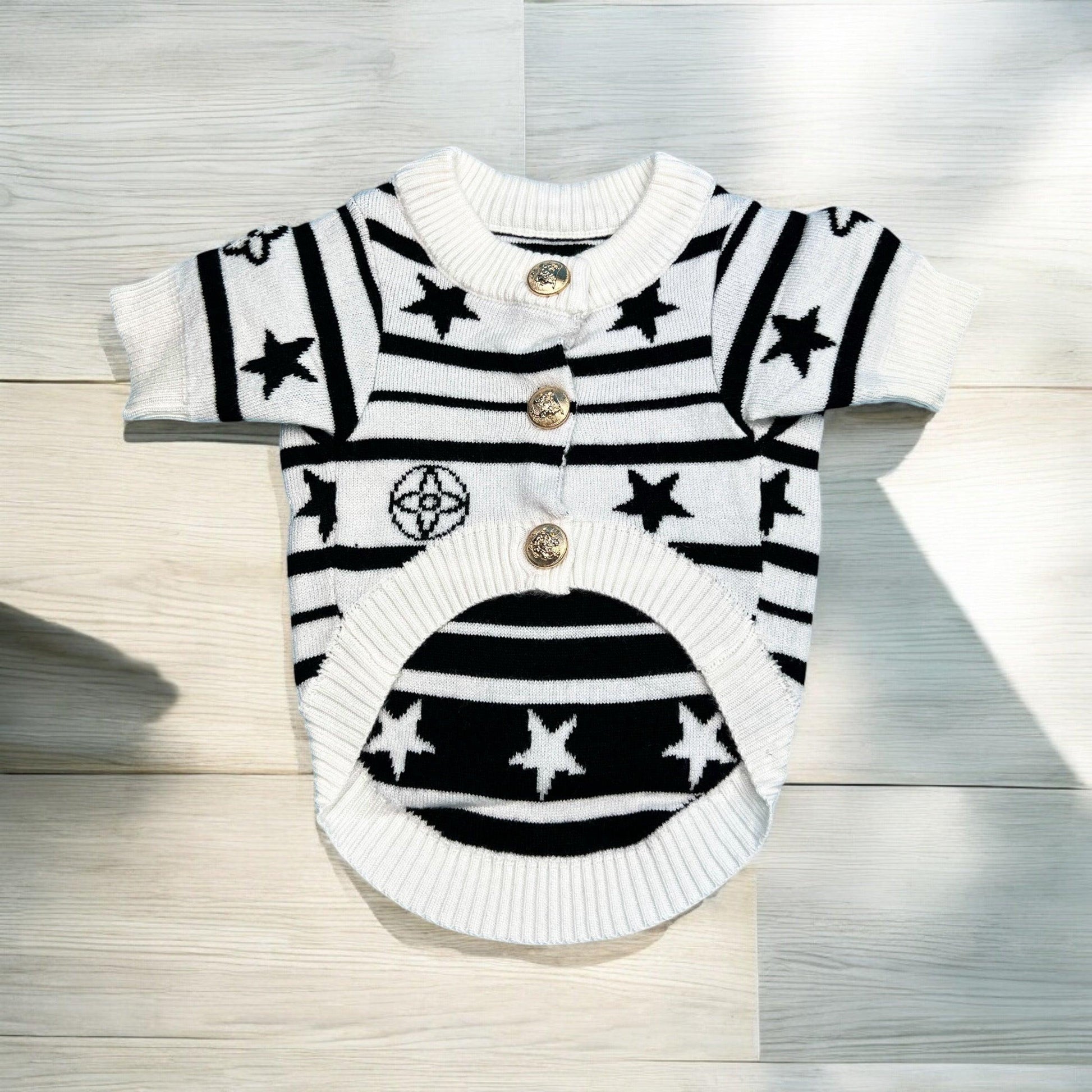 Pawvenchy Button up Monogram Sweater - bearsupreme