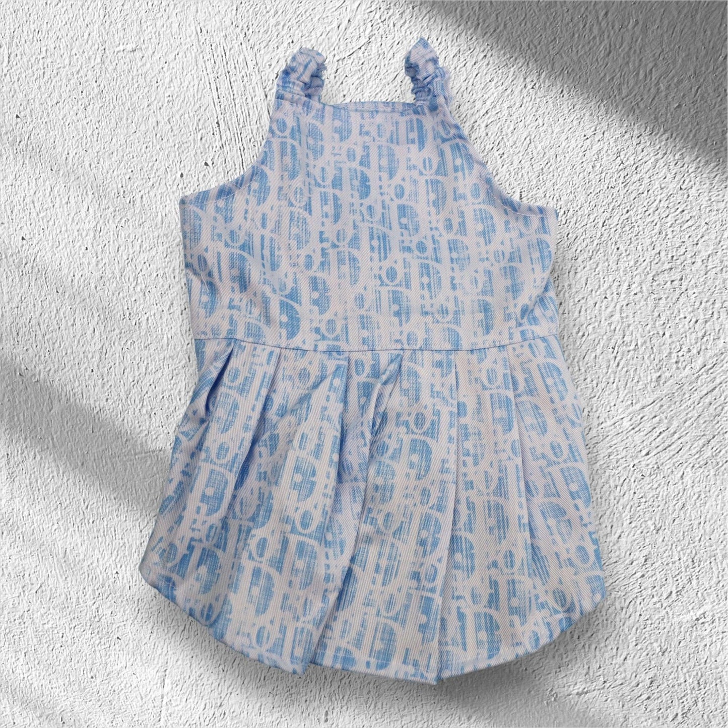 PawDior Blue Monogram Dress - bearsupreme