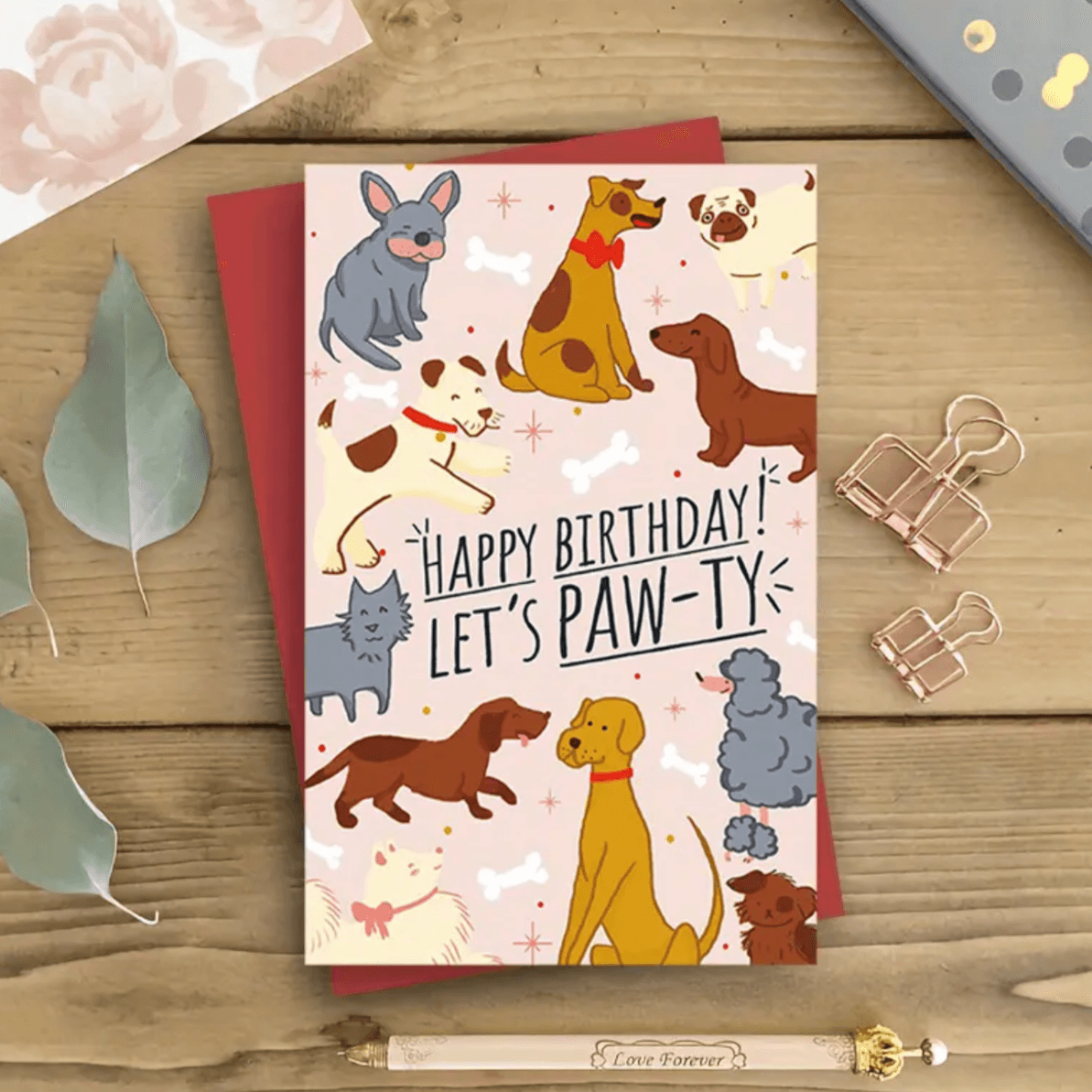 Lets Paw-ty Birthday Greeting Card bearsupreme