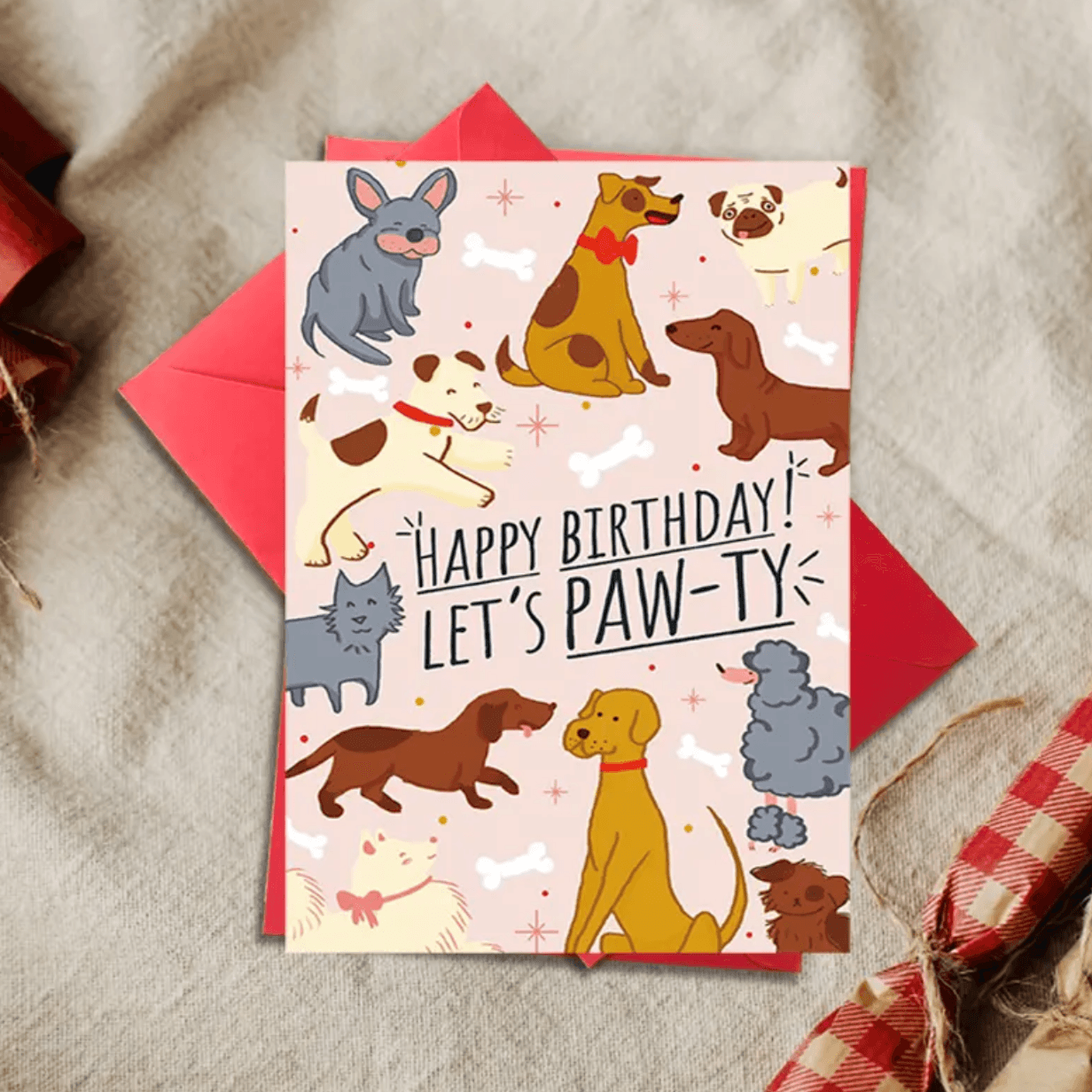 Lets Paw-ty Birthday Greeting Card bearsupreme