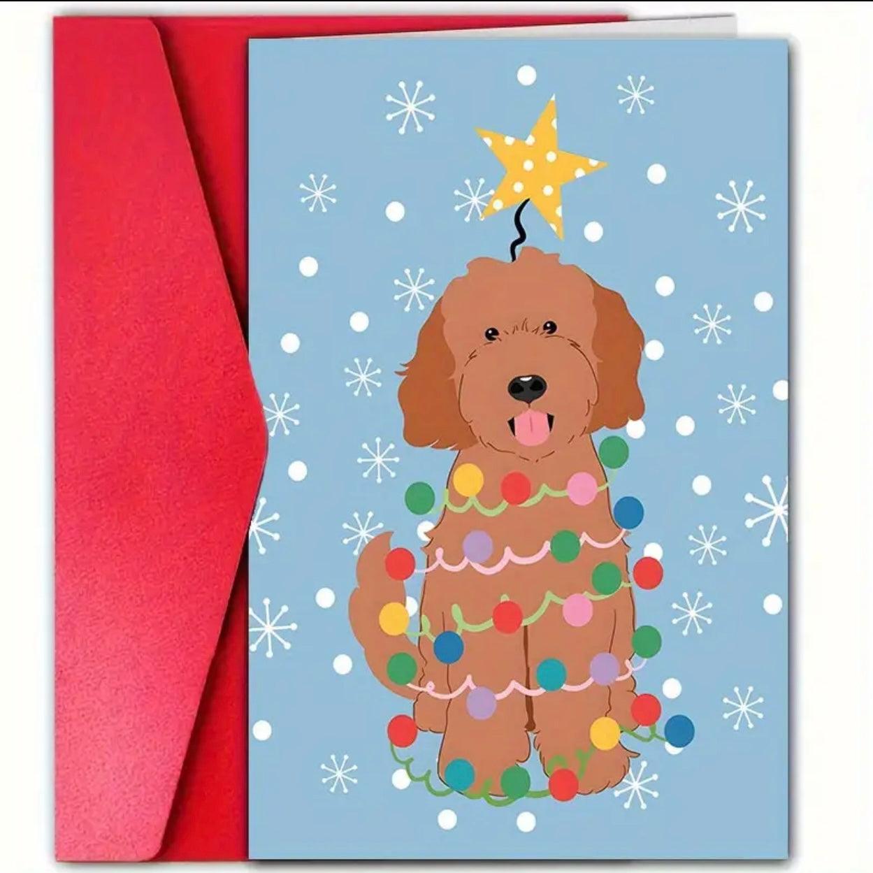 Christmas Dog Greeting Card - bearsupreme