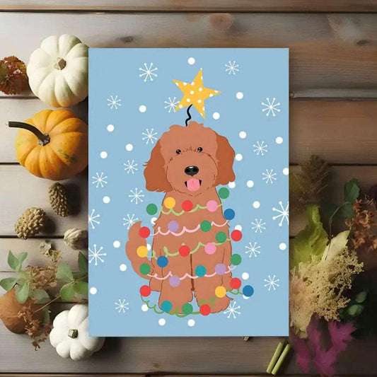 Christmas Dog Greeting Card - bearsupreme