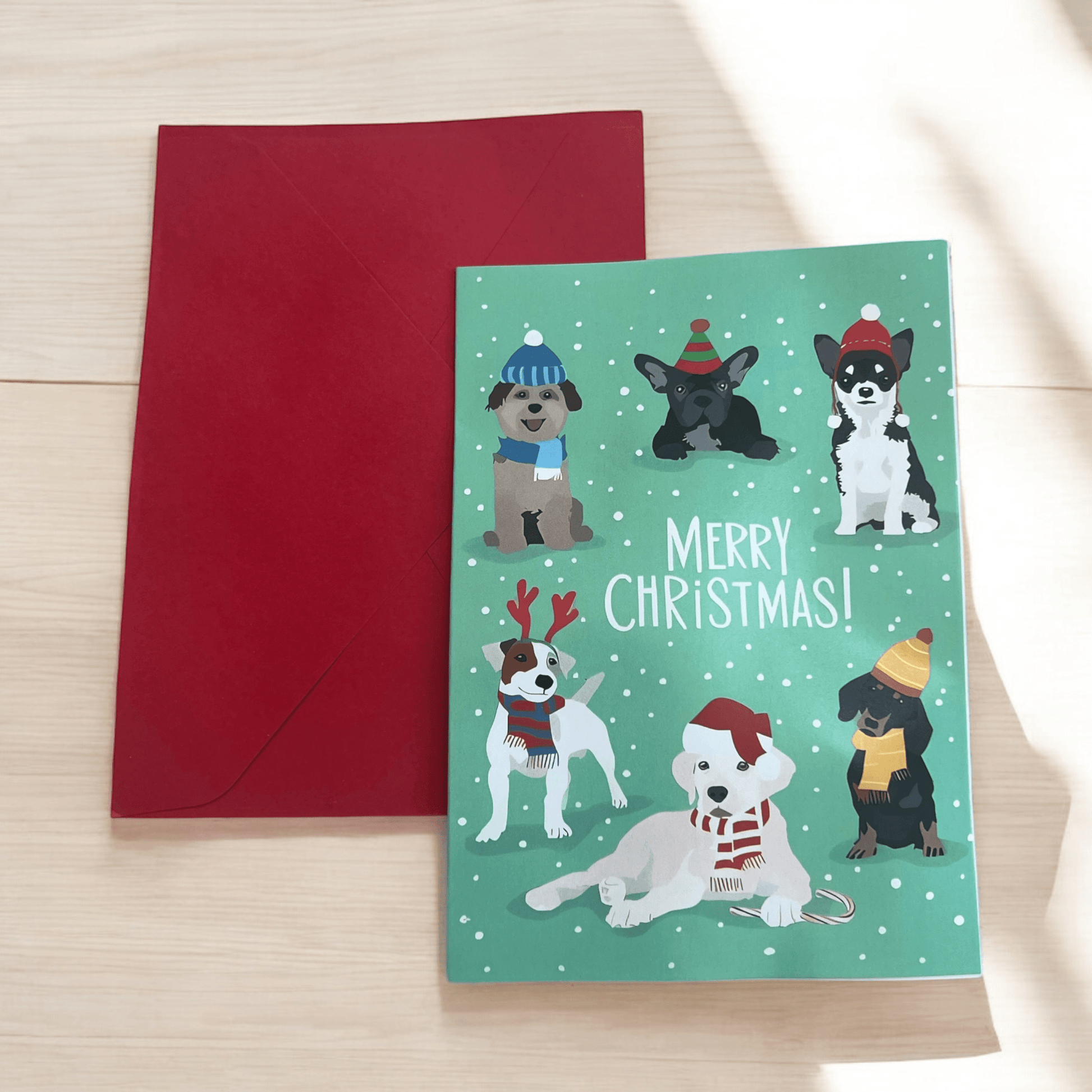 Merry Christmas Dog Greeting Card bearsupreme