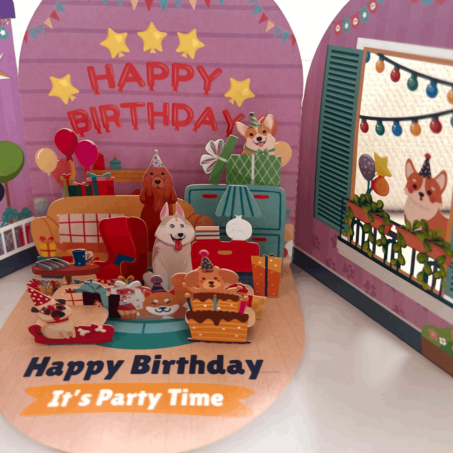 3D Pop up Birthday Party Greeting Card bearsupreme