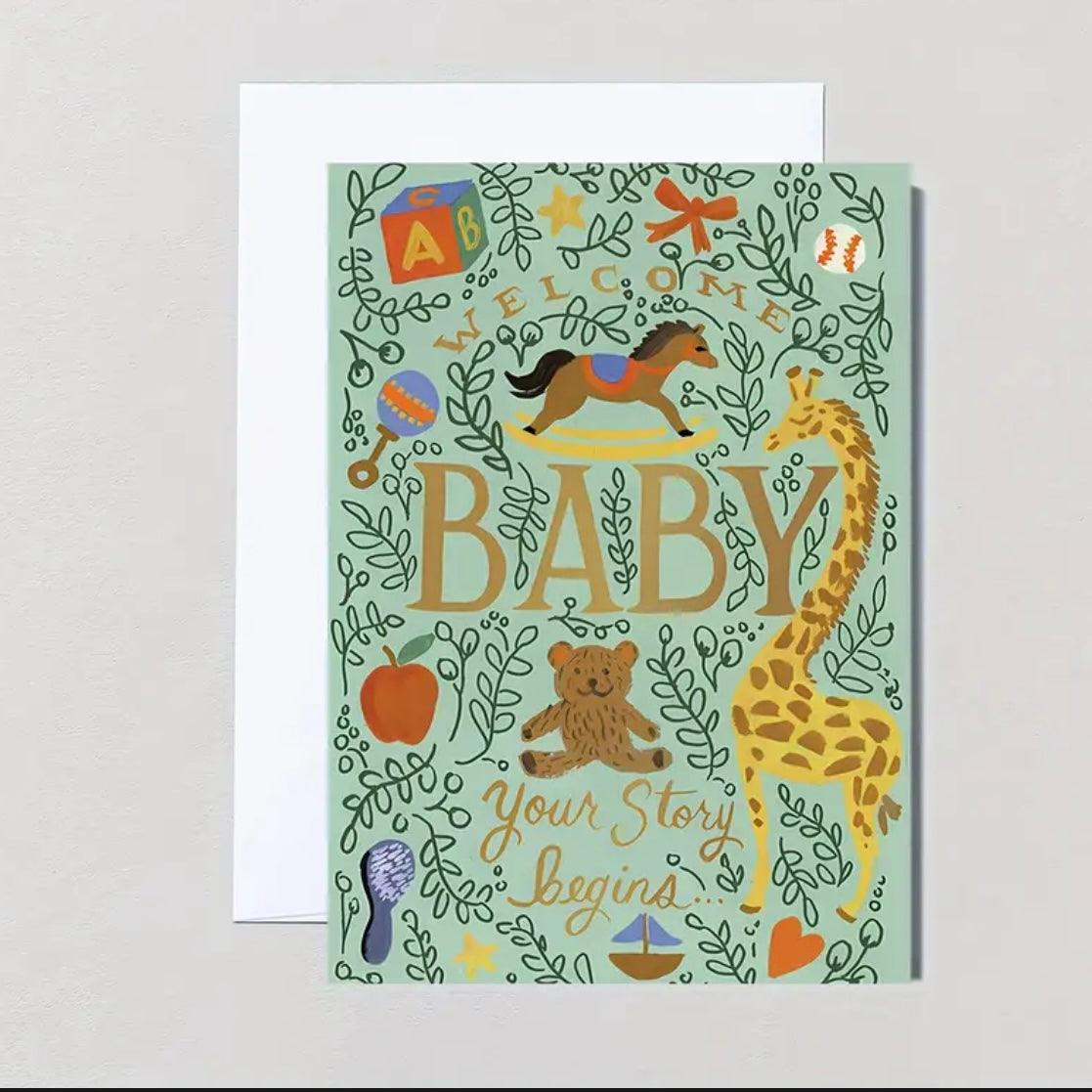 Welcome Baby Greeting Card - bearsupreme