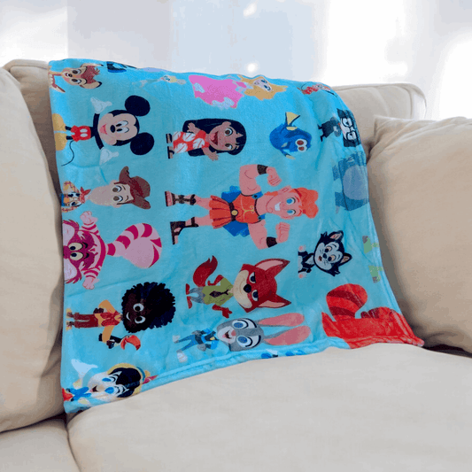 Disney Charachters Soft Blanket Blue bearsupreme