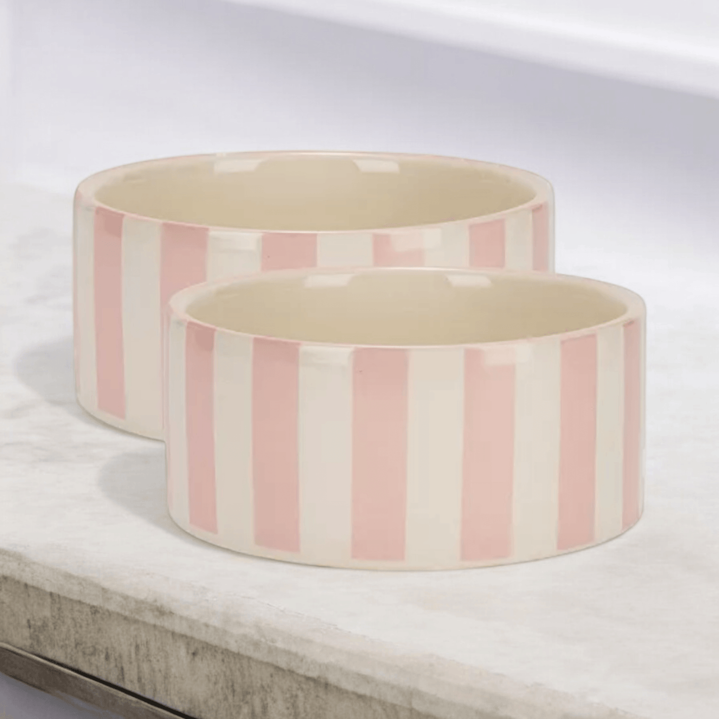 Juicy Couture Striped Pink Bowl Set of 2 bearsupreme