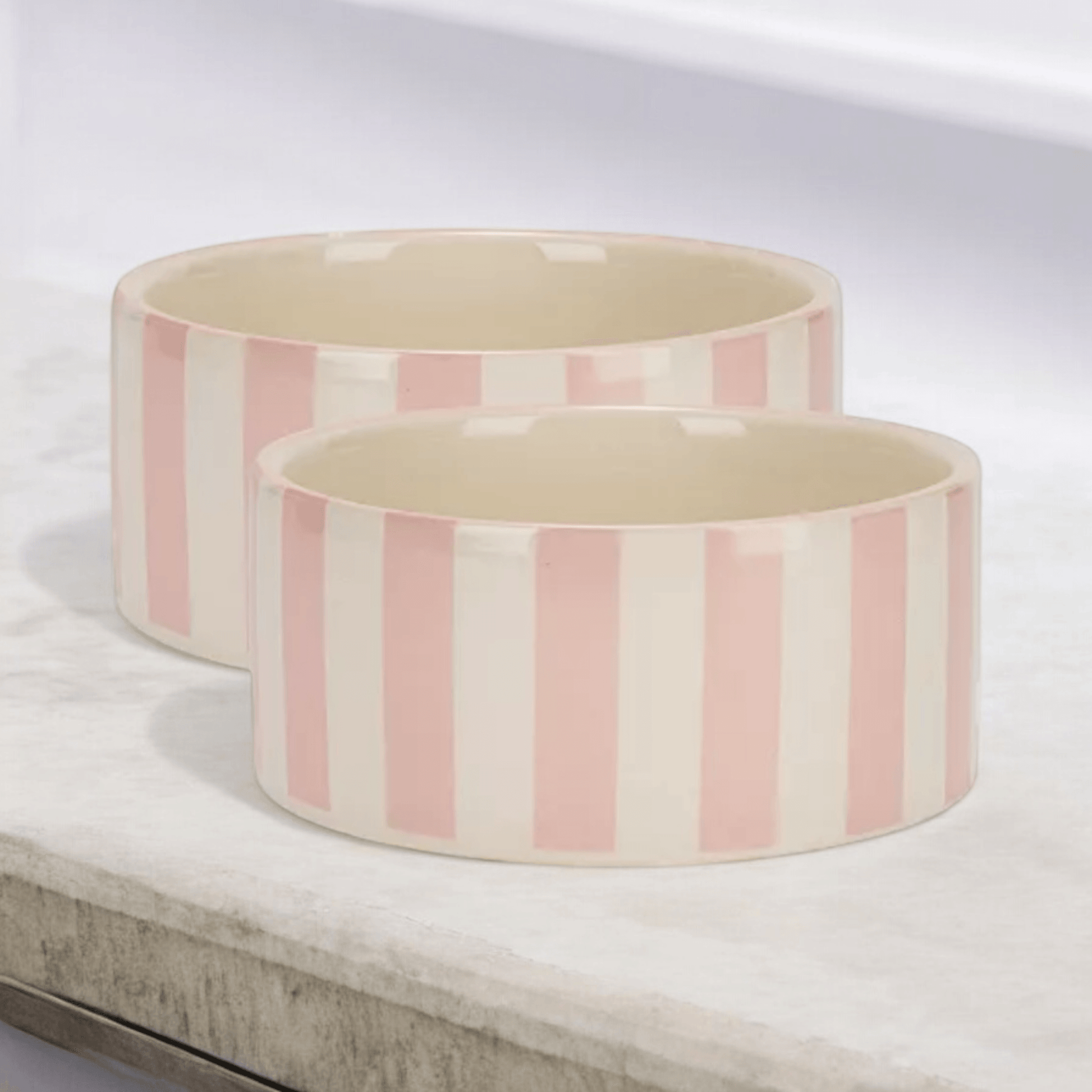 Juicy Couture Striped Pink Bowl Set of 2 bearsupreme