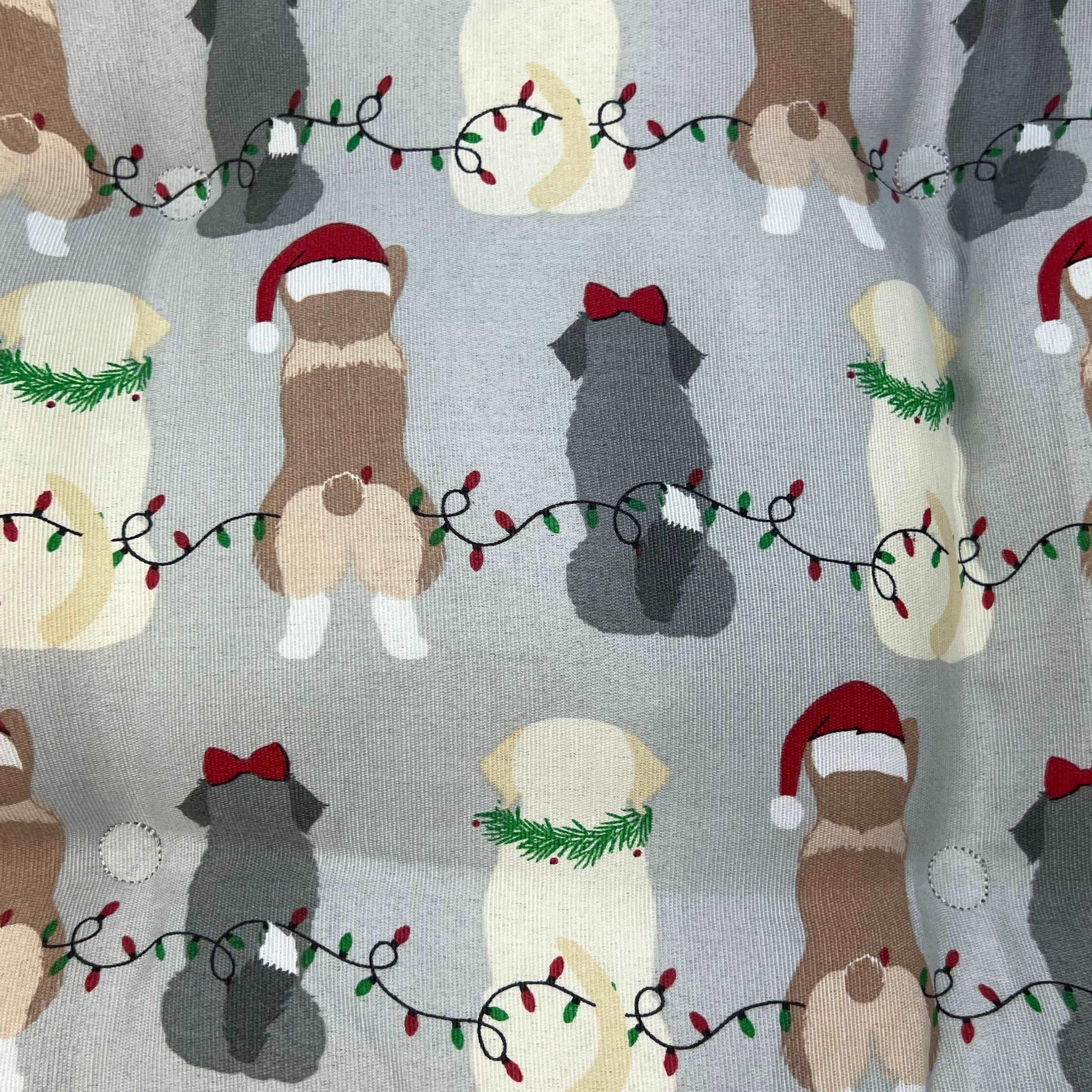 Grey Christmas Dog day Bed - bearsupreme