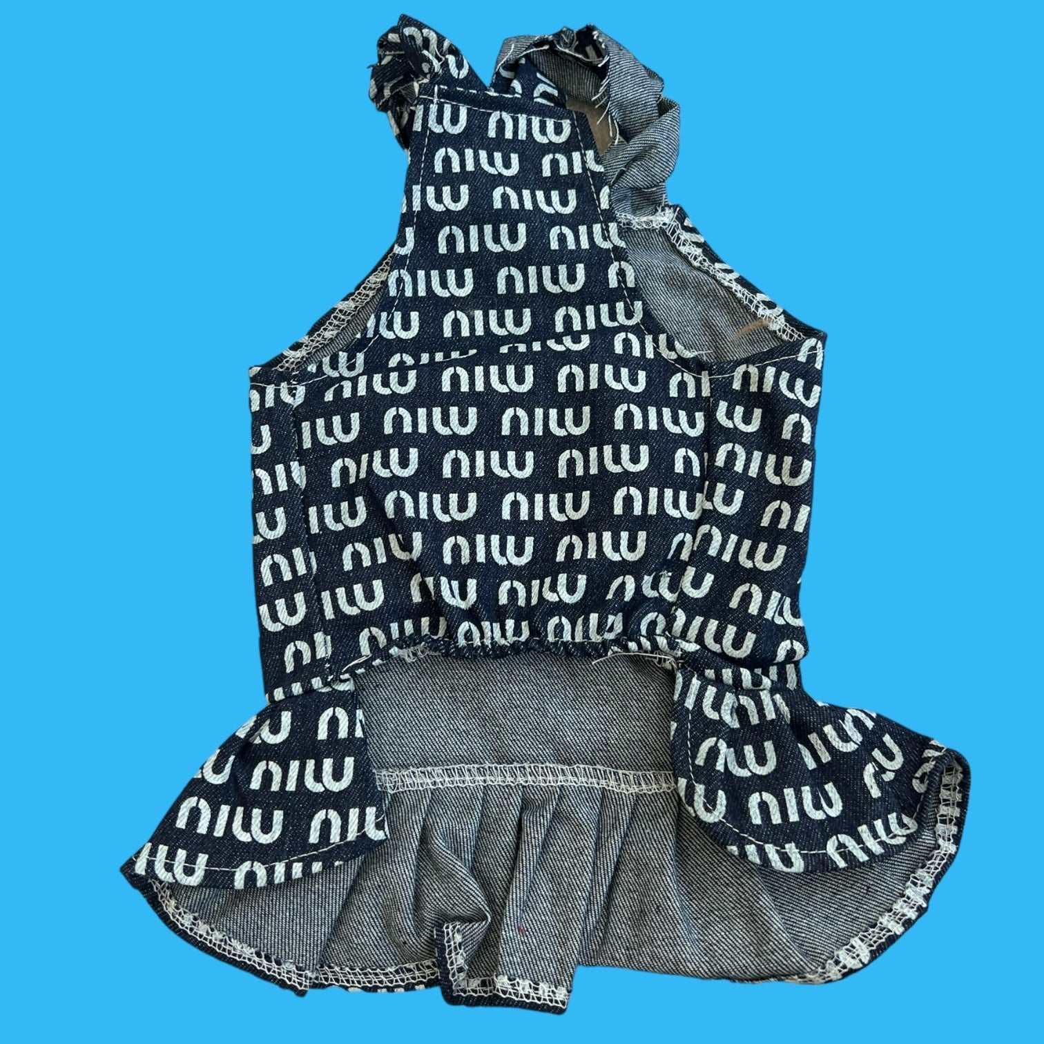 Miu Miu Denim couture dress - bearsupreme