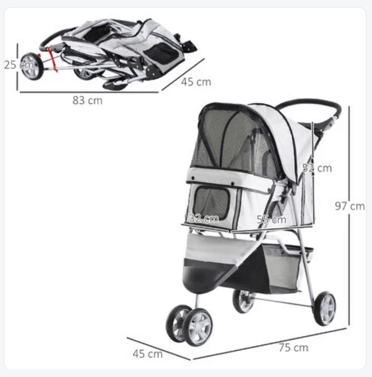 PawHut Pet Travel Stroller 