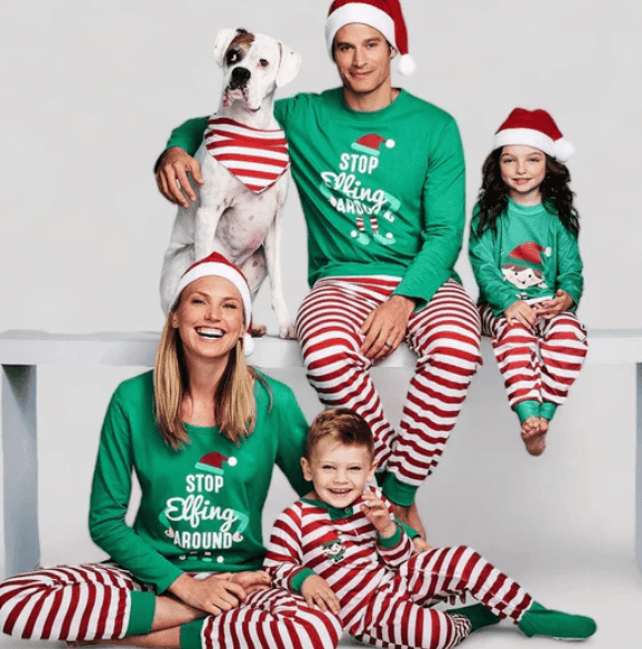 Stop Elfing Around ! Family Pyjama Set bearsupreme