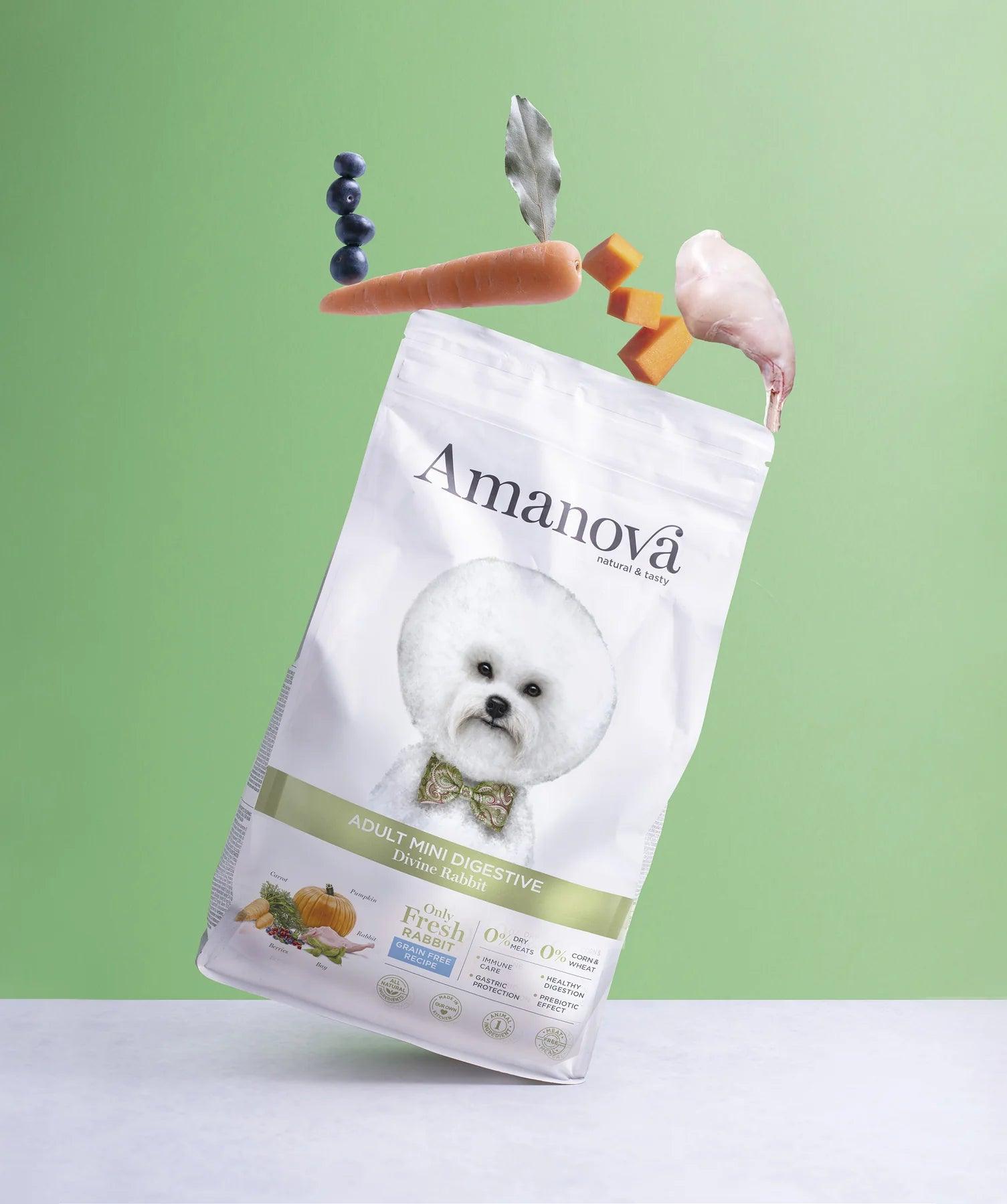 Amanova Grain Free Adult Mini Dog Digestive Divine Rabbit 